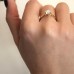 Χρυσό μονόπετρο δαχτυλίδι Κ18 με μοϊσανίτη